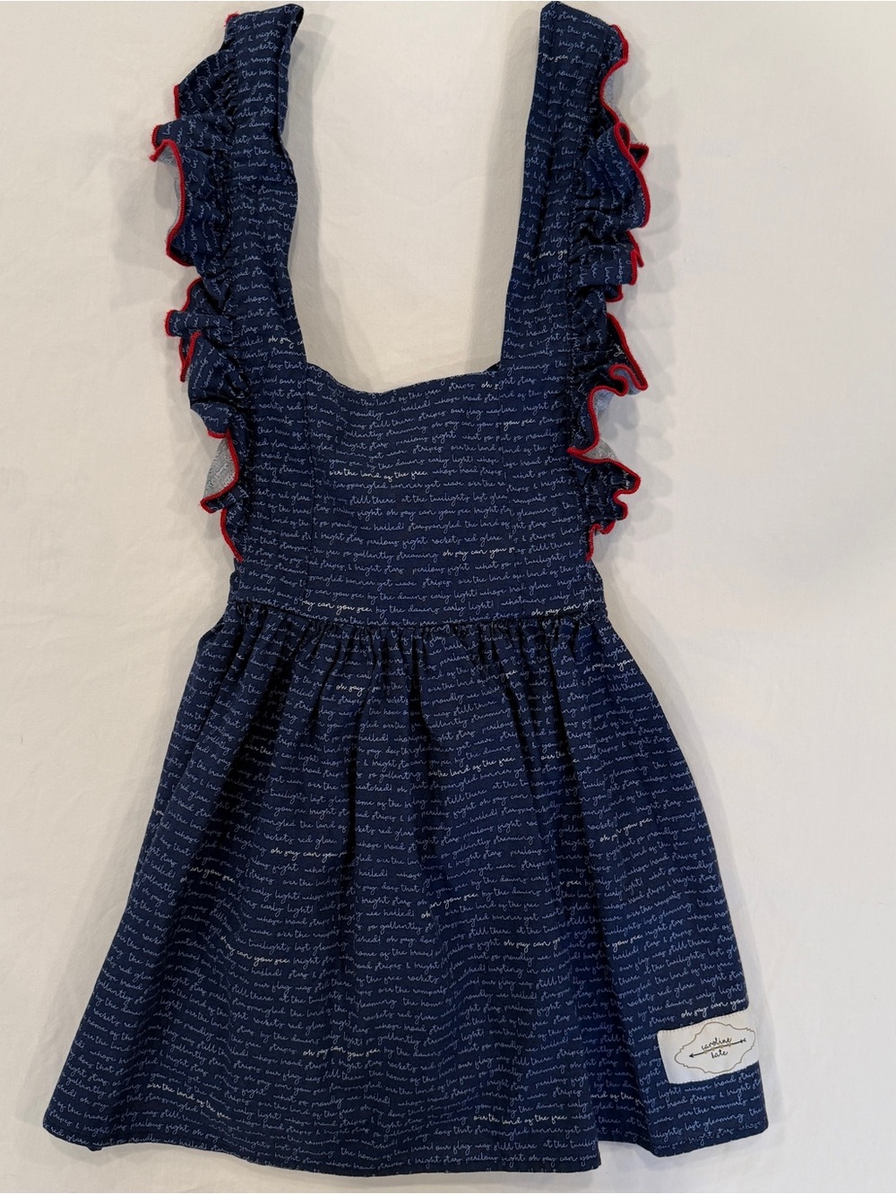 Caroline Tate Boutique Girls Size 6 Patriotic Star Spangled Banner Dress USA